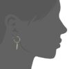 Fossil Feather Gold-Tone Stainless Steel Hoop Earrings