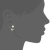 Platinum-Plated Sterling Silver Cubic Zirconia with White Earring Jackets