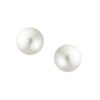 Fashion Bridal Simple Pure Ball White Stud Earrings