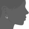 Platinum Plated Silver Lever back Earrings set with Round Swarovski