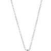 Platinum-Plated Sterling Silver Cross Pendant Necklace