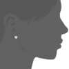 Platinum Plated Sterling Silver Heart-Shape Stud Earrings