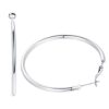14k White Gold Plated Hoop Earrings Big Hoop Silver