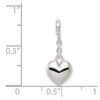 Sterling Silver Heart 1/2in Dangle Enhancer Necklace