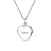 Small Simulated Red Garnet CZ Locket Necklace