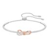 White Crystal Bow Swarovski Lifelong Bow Bangle Bracelet