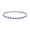 SWAROVSKI Tennis Deluxe Bracelet with Dark Blue and White Crystals