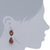 Ball Drop Earrings Swarovski and Rubellite Beaded