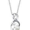 THE PEARL SOURCE 9-10mm Genuine White Pearl