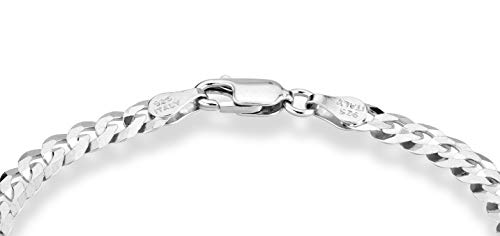 Solid Diamond-Cut Cuban Link Curb Chain Bracelet