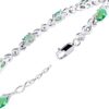 Emerald & Diamond XOXO Hugs & Kisses Tennis Bracelet in Sterling Silver – Adjustable for a Perfect Fit