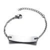 Free Engraving Simple Medical Alert Stainless Steel Thin Chain