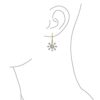 Elevate Your Holiday Glam with Christmas Cubic Zirconia Snowflake Dangle Earrings - Perfect for Frozen Winter Vacations
