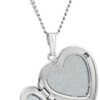 Sterling Silver Polished Heart Locket Pendant Necklace