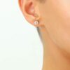 14k Yellow Gold Solitaire Round Cubic Zirconia Stud Earrings