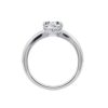 Size 8 Platinum Solitaire Ring set with Round Swarovski Zirconia