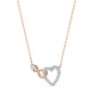 SWAROVSKI Women's Infinity Heart Mixed Metal Finish Necklace