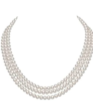 JYX Pearl Triple Strand Necklace AA+ Quality