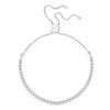 Elegant Swarovski Glowing Dance Tennis Bracelet – White Crystals with Rhodium Plated Chain