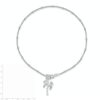 Silver Solid Polished Palm Tree Anklet