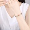Rose Gold Identification Bracelets Medical Alert Jewelry with Free Engraving