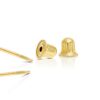 14k Yellow Gold Solitaire Round Cubic Zirconia Stud Earrings