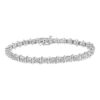.925 Sterling Silver 1.0 Cttw Diamond S-Curve Tennis Bracelet