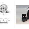 14k Gold Post & Sterling Silver CZ Stud Earrings - Platinum Plated - 6.5mm