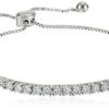 Jewelry Deluxe Women’s Tennis Bracelet Metallic Finish and Stones