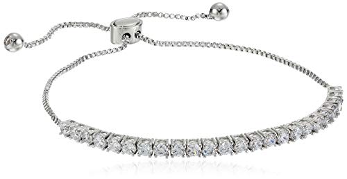 Jewelry Deluxe Women’s Tennis Bracelet Metallic Finish and Stones
