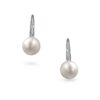Elegance Redefined: White Freshwater Pearl Leverback Earrings in Sterling Silver - A Perfect Gift for Any Occasion