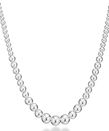 MiaBella Sterling Silver Handmade 5-12mm Strand Necklace