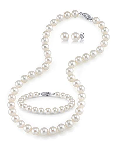 7-8mm Freshwater Cultured Pearl Set for Women Includes Necklace