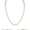 THE PEARL SOURCE 14K Gold AAA Quality Round Pearl Necklace