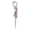 American West Sterling Silver Pink Rhodonite Pendant Enhancer