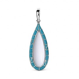 American West Sterling Silver Turquoise Pendant