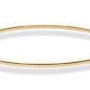 Miabella 18K Gold Over Sterling Silver Italian Oval Hinged Bangle Bracelet