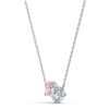 Swarovski Soul Necklace with Square Cut Clear and Pink Crystal