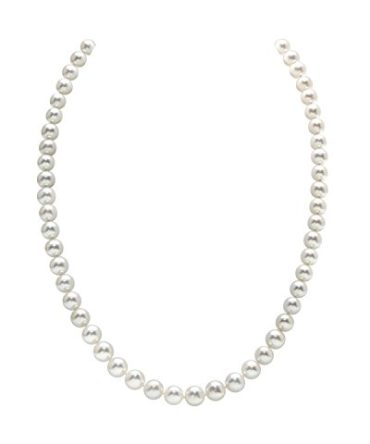 THE PEARL SOURCE 14K Gold 6.5-7.0mm AAAA Quality Pearl Necklace