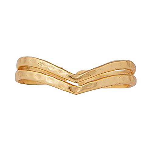 Pura Vida Gold-Plated Chevron Toe Ring - Brass Base, Exclusive Design