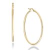 18K Gold Hoop Earrings High Polished Knife Edge Miabella