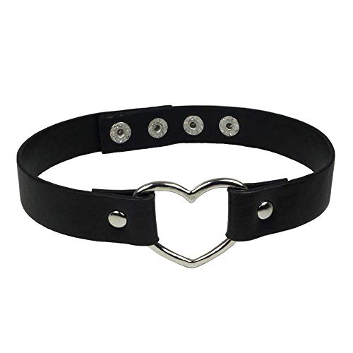 Premium Black Vegan Leather Choker and Collar Necklace