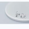 Silver Dainty Crystal Cartilage Twist Crawler Wrap Huggie Earring