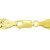 Nuragold 10k Yellow Gold 7mm Cuban Curb Link Chain Bracelet