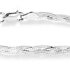 Miabella Sterling Silver Italian 3-Strand Diamond