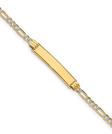 Bracelet 14k Yellow Gold Link 7 Inch Figaro