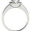 14K White Gold Moissanite Engagement Ring - A Shimmering Promise of Forever