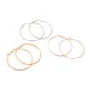 Hoop Earrings Silvertone Goldtone Rosegold Nicole Miller New York Set