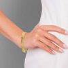 MiaBella 18K Gold Over Sterling Silver Solid Snake Chain Bracelet