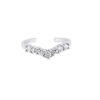 Silver With Rhodium Finish Shiny Cuff Type Toe Ring
